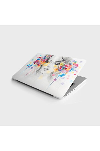 StickerArt Laptop Sticker Bilgisayar Notebook Pc Kaplama Etiketi Girl Face