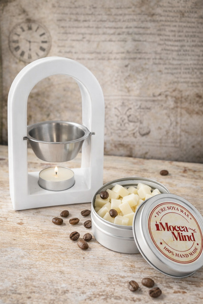 BUHURDANLIK seti el yapımı beton ve kahve kokulu kalp tabletler