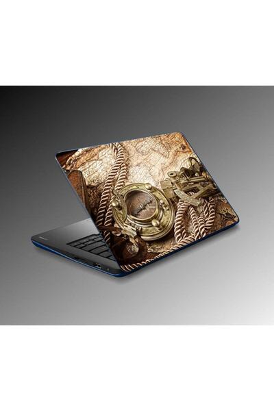 StickerArt Laptop Sticker Notebook Pc Kaplama Etiketi Pusula Harita