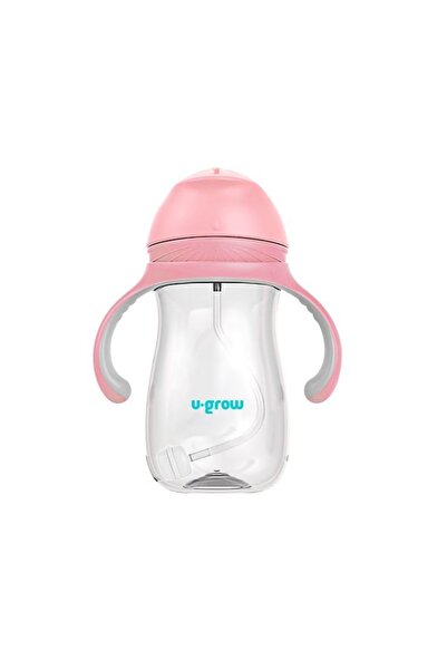 U-Grow Κύπελλο με καλαμάκι από Τριτάν, ροζ, 300ml