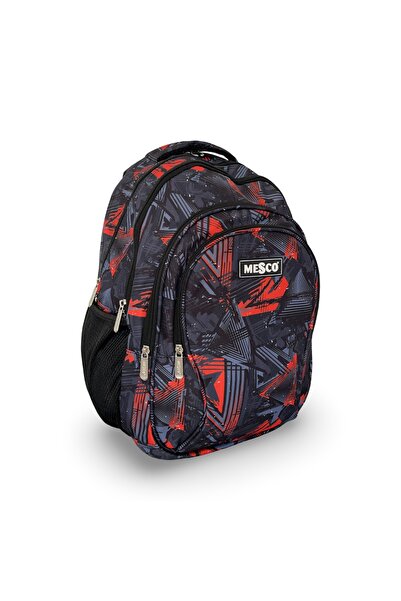 Mesco large school bag4 compartmentsGeometric Design38 x 25 x 15 cm