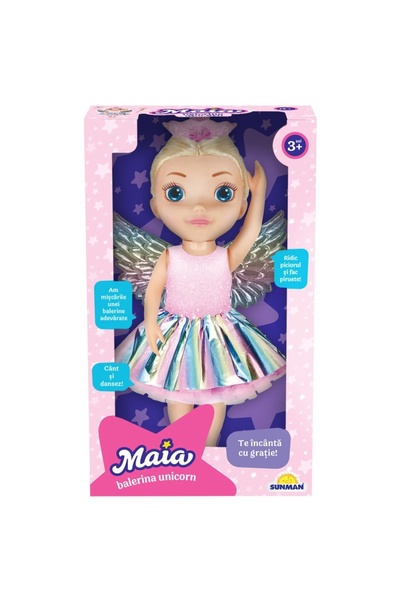 Noriel Interactive doll Maia Ballerina with unicorn wandsingsdanceswith acces...