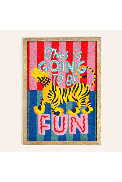 Zsa Zsa Zsu Rajpath - Ağaç Dekoratif Duvar Panosu 50x35 Cm Renkli