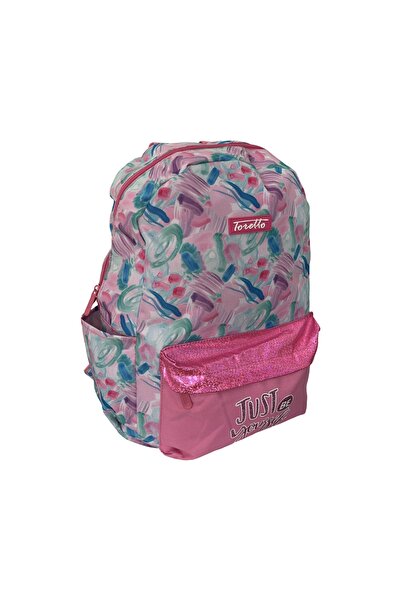 OEM 16" Schoolbag2 compartmentsPastel Floral Pattern