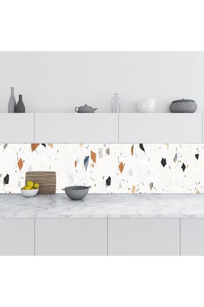 StickerArt Mutfak Tezgah Arası Folyo Fayans Kaplama Folyosu Terrazzo Stone