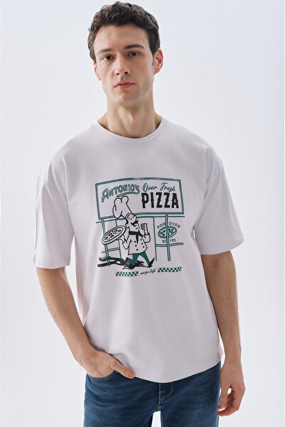 Mudo Printed Oversize Crew Neck T-Shirt