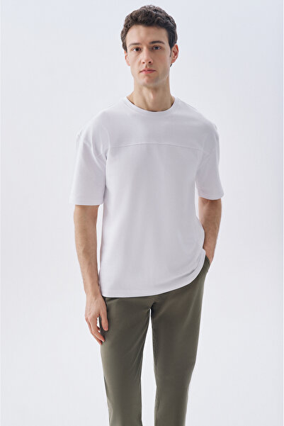 Mudo تي شيرت برقبة دائرية كبيرة الحجم