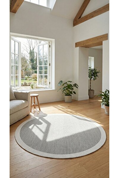 Halispecial Sisaly Yuvarlak Jüt Tarz Sisal Kilim|Tozumaz, Robot Süpürge, Antr...