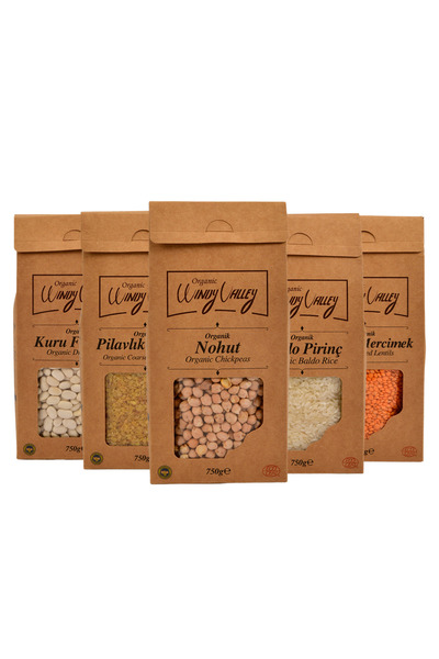 Organic Windy Valley Organik Bakliyat Seti 5 Parça, Katkısız, Doğal, Yerli Ür...