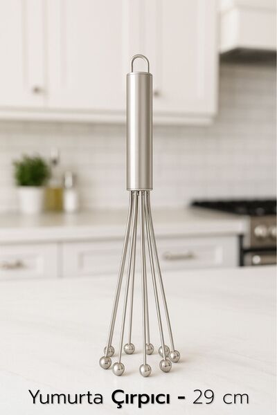 ARVALE مضرب كيك البيض الاحترافي المقاوم للصدأ - مساعد المطبخ بمقبض مريح - 29 سم