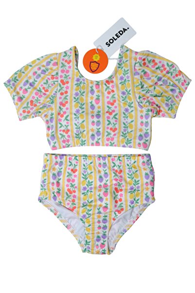 SOLEDA بيكيني للأطفال البنات مزود بحماية من الأشعة فوق البنفسجية على شكل فواكه