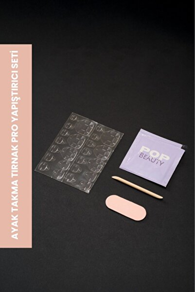 POP Beauty Ayak Takma Tırnak Pro Yapıştırıcı Seti (pro Yapıştırıcı, Törpü, Ah...
