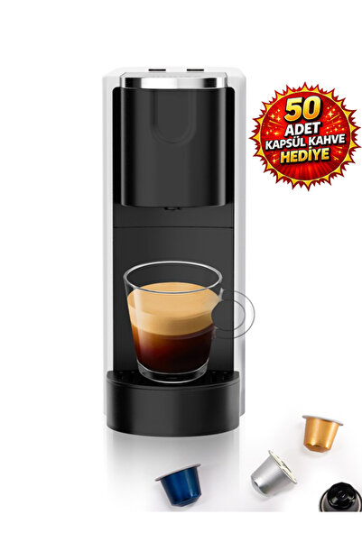 Ox-Pro Espresso Kapsül Kahve Makinesi – 20 Bar Basınç, beyaz