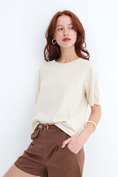 Addax Базова футболка з вирізом горловини P1002E8