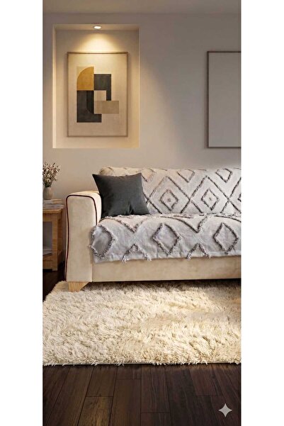 diabella غطاء كرسي نورديك جاسمين 180*240 رمادي