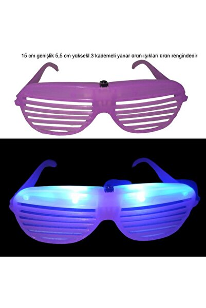 partidolu نظارات ستائر بإضاءة LED ماكرون لون بنفسجي 1 قطعة هاواي ريترو هالو