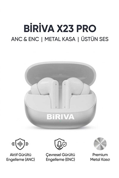 BİRİVA X23 Pro Anc+Enc Bluetooth Kulaklık , Bluetooth 5.4 Ios Android Uyumlu ...