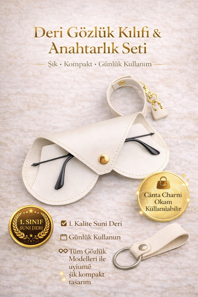 Ayleen Ayz Hangable Heart Model Glasses Case and Keychain Set - Bag Charm Gla...