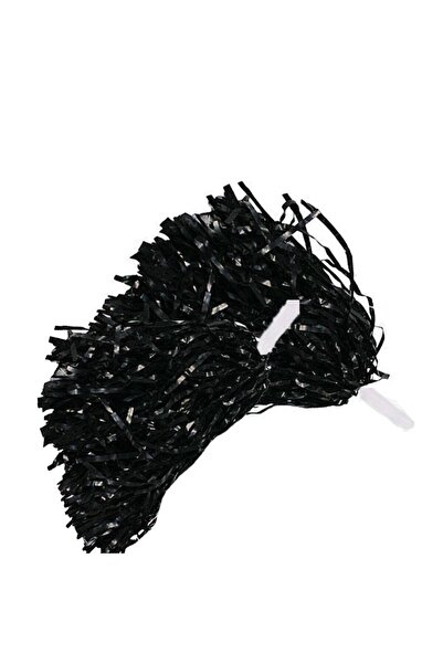 Pandoli Partidolu 1 Çift (2 Adet) 25 cm Siyah Renk 23 Nisan Gösteri Ponponu 3...