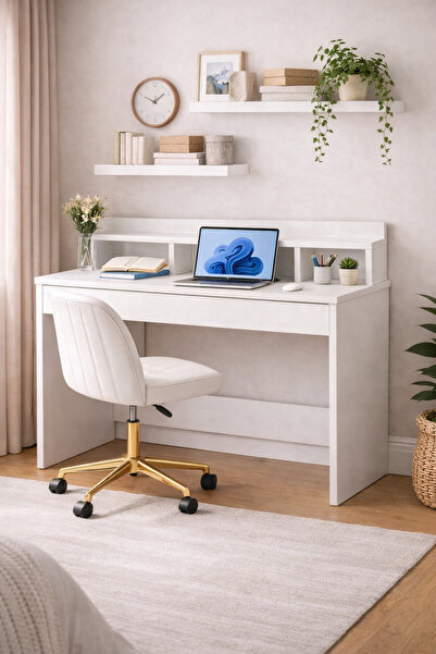 MOBİX HOME MK02 Çalışma Masası Çekmeceli Beyaz