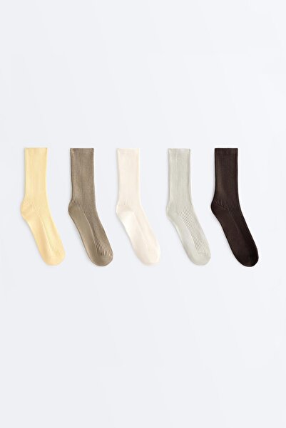 Oysho 5'li klasik karışım pamuklu çorap paketi