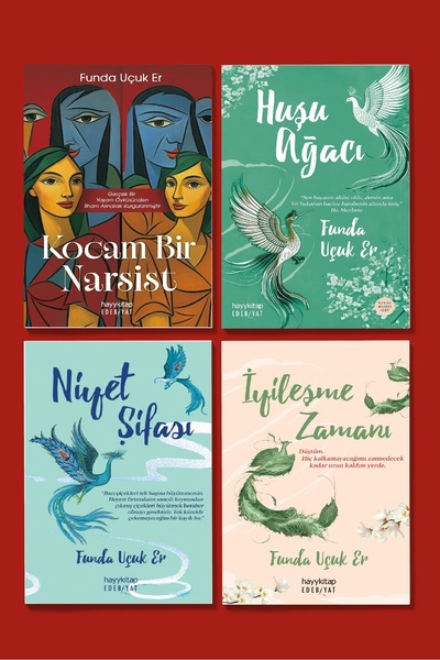 hayykitap FUNDA UÇUK ER 4 LÜ SET / KOCAM BİR NARSİST - HUŞU AĞACI - NİYET ŞİF...