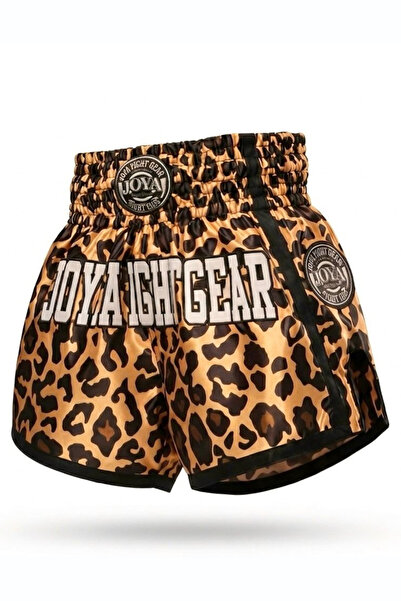 Joya Leopard Print Kick Boxing Shorts