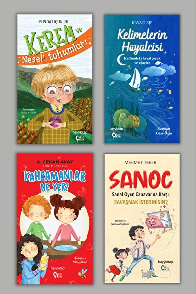 hayykitap Çok Çocuk 4 lü set / KELİMELERİN HAYALCİSİ - SANOC - KAHRAMANLAR NE...