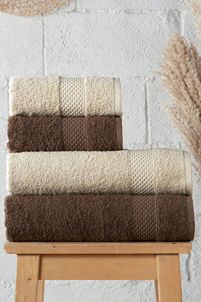 Mürdüm Home Set de prosoape de baie Dora, 4 piese |   Set pentru hamam (2 buc...