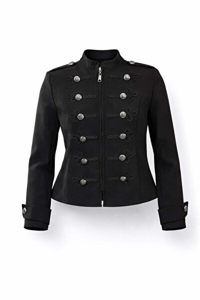 5in1Canpolat Черен блейзър Наполеон 9729