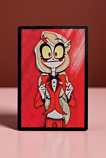 Saes Labs Hazbin Hotel Charlie Morningstar Dekoratif 3D Mini Tablo 6x9 cm | M...