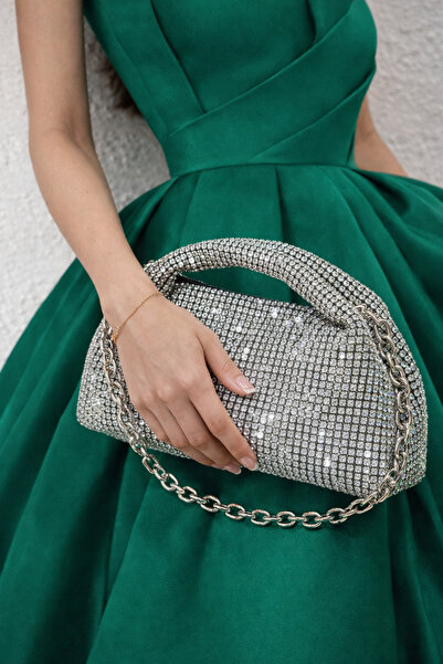 NAZART Γυναικείο πολυτελές βραδινό φόρεμα με πέτρα με διαμάντι μαύρο βραδινό ...