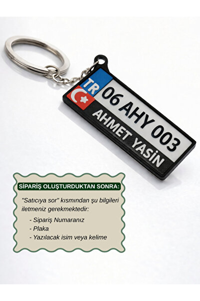 3D PART LAB Kişiye Özel Plaka Anahtarlık