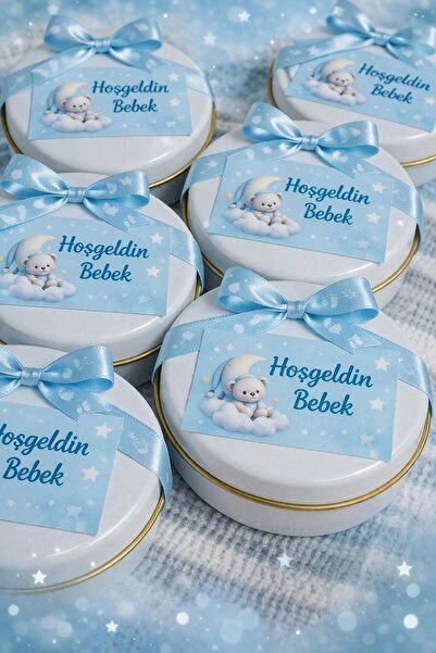 Bebek Doğum , Baby Shower, Doğum Günü Kişiye Özel Davet 10'lu Kokulu Mum