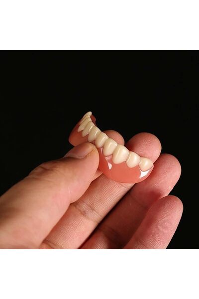 Arabest Cosmetic Teeth Whitening Cover,Silicone Artificial Dentures,Washable Fake Tooth Cover,for a Perfect Smile