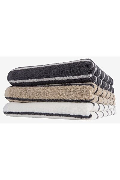 RootRise منشفة حمام ذهبية من BREDBYN مقاس 70x140 باللون الرمادي الداكن