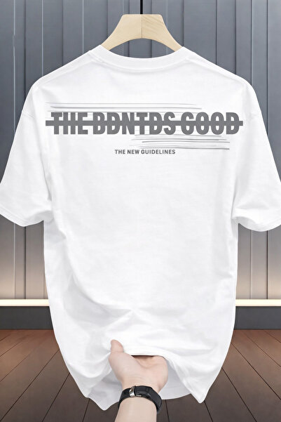 CLASSY.MODA Oversized White Unisex T-Shirt Printed Relaxed Fit Casual Stylish...