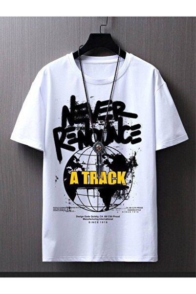 CLASSY.MODA Oversized White Unisex T-Shirt Printed Relaxed Fit Casual Stylish...