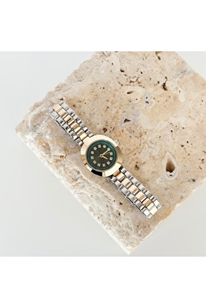 Vesce Atelier Doves Gold Silver Watch Green