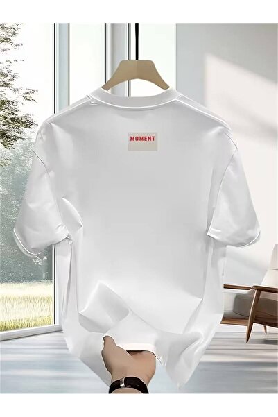 CLASSY.MODA Oversized White Unisex T-Shirt Printed Relaxed Fit Casual Stylish...