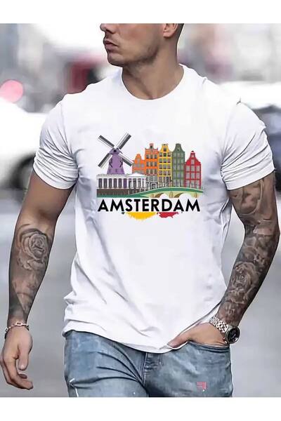 CLASSY.MODA Oversized White Unisex T-Shirt Printed Relaxed Fit Casual Stylish...