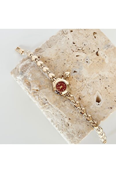Vesce Atelier Heart Cord Charm Watch Claret Red