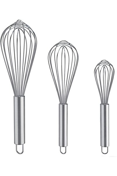 Roomlyne Whisks for Cooking, 3 Pack Stainless Steel Whisk for Blending, Whisk...