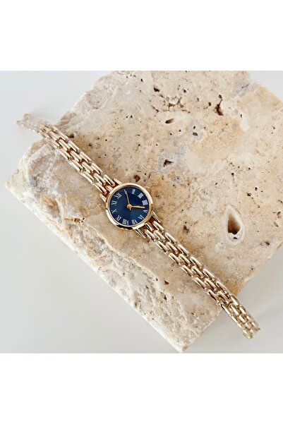 Vesce Atelier Olsho Gold Saat Navy Blue