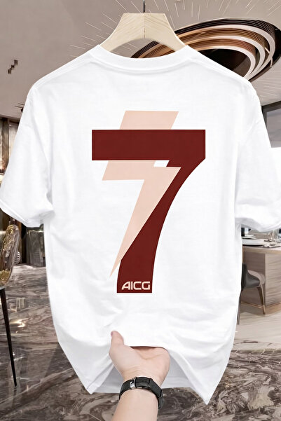 CLASSY.MODA Υπερμεγέθη λευκό μπλουζάκι unisex με στάμπα, άνετη εφαρμογή, καθη...