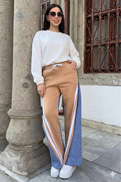 LAYAL MY BEAUTY Jeanline Women's Black Ice Blue White Striped Combed Cotton J...