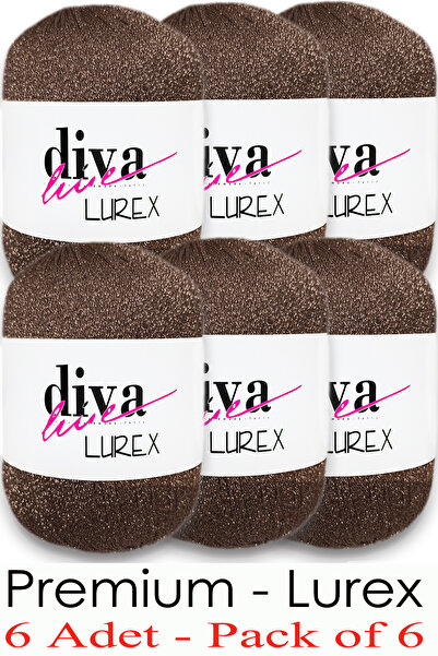 Diva İplik Люрекс Преміум - 24 коричневих (6 шт.)
