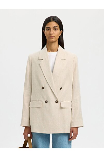 SELECTED Zweireihiger Blazer Leinen