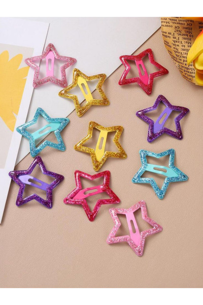 NOT GUILTY Çocuk Simli Metalik Parlak Yıldız Toka 1 Adet