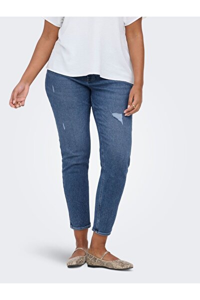 Only Carmakoma Mom Jeans CARCATWALK s vysokým pasem, délka ke kotníkům